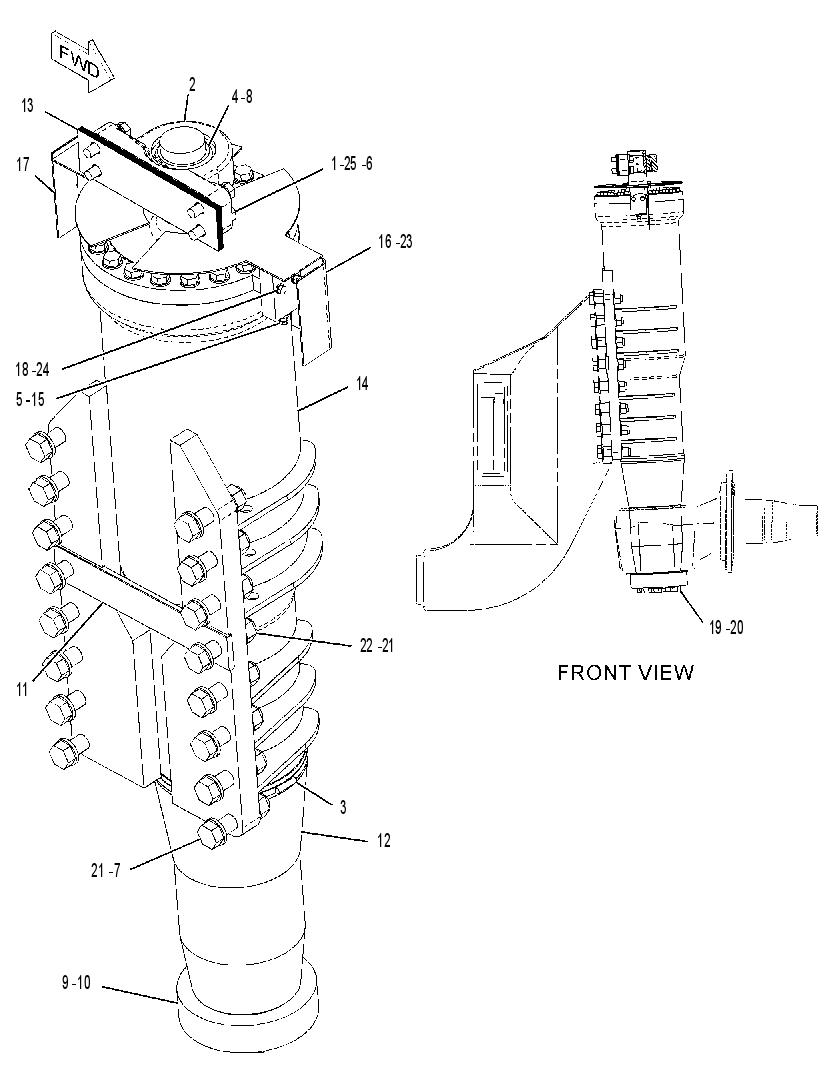 SUSPENSION & MTG GP-FRONT 2243292 CAT