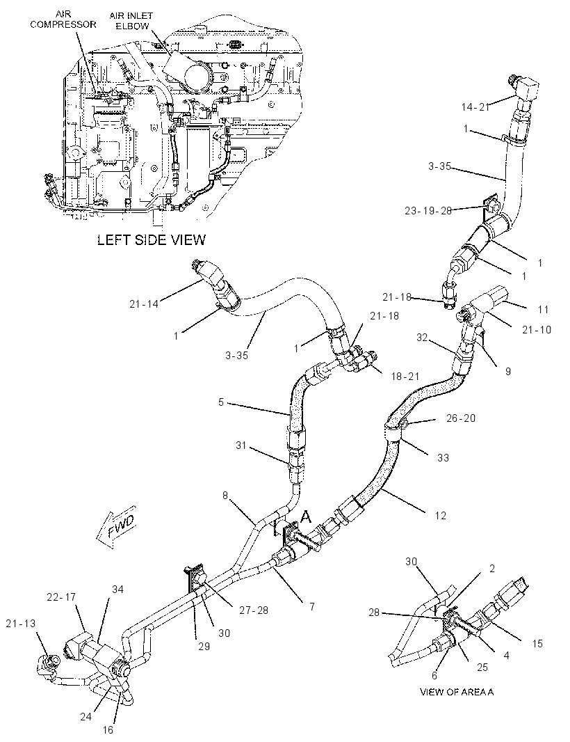 LINES GP-FUEL BYPASS 2465990 CAT