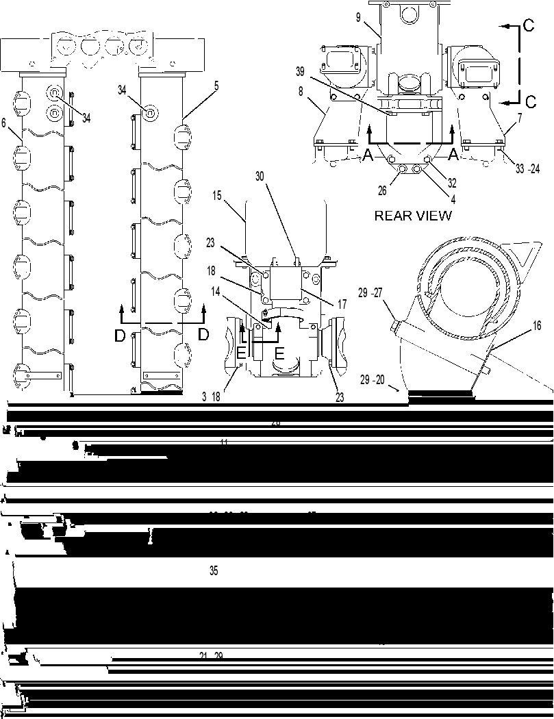 Коллектор выпускной 4W5772 CAT