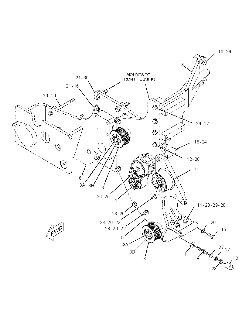 MOUNTING GP-BELT TENSIONER 2525557 CAT