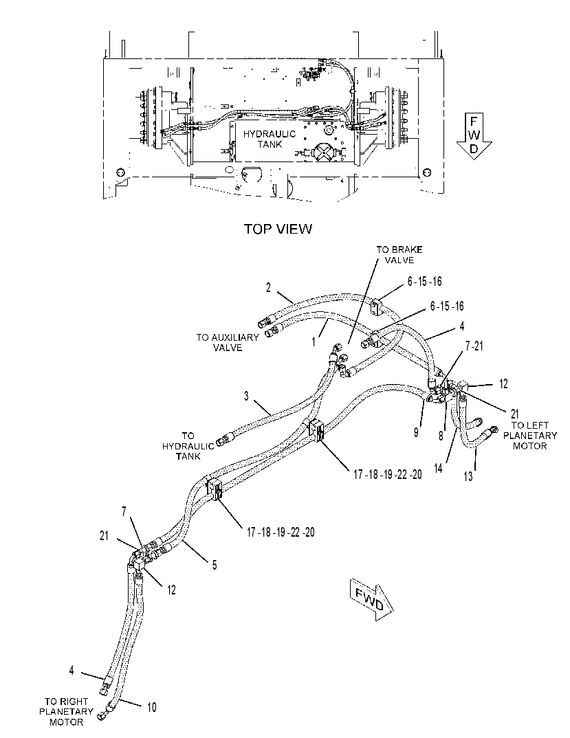 LINES GP-BRAKE & SHIFT 2309618 CAT