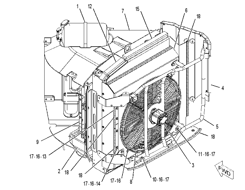 RADIATOR AR 2445813 CAT