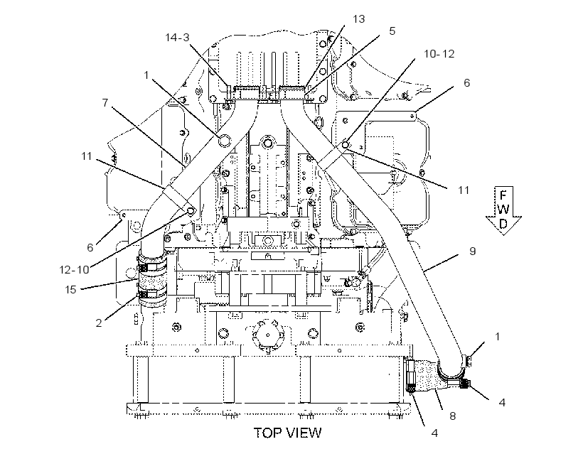 LINES GP-AUXILIARY SEA WATER 2647813 CAT
