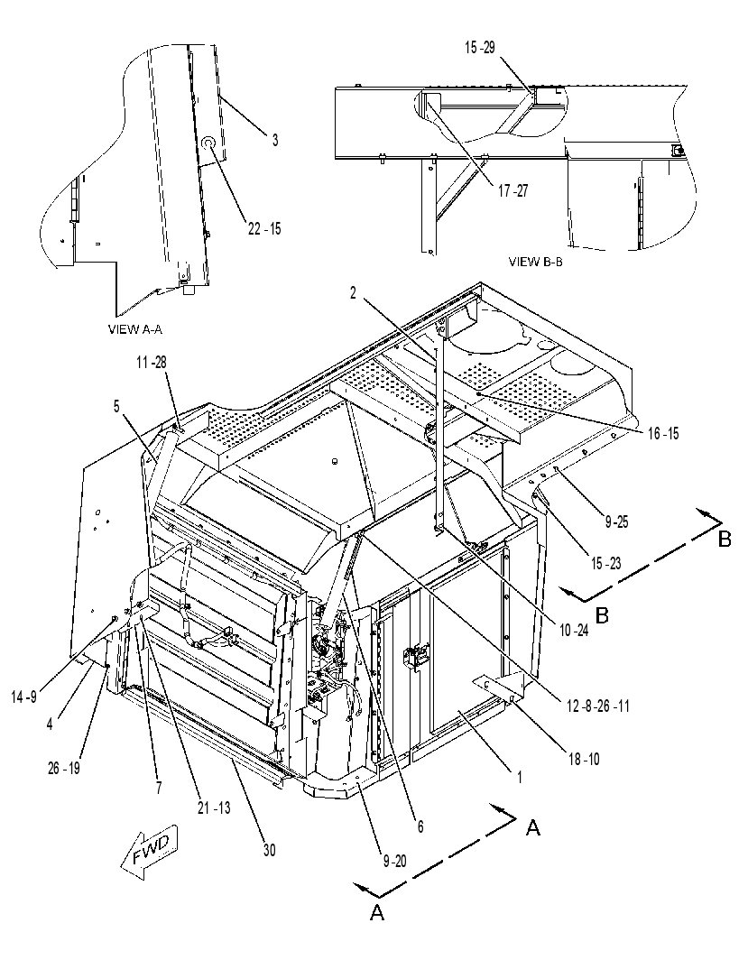 HOOD GP-TRACTOR 2288408 CAT