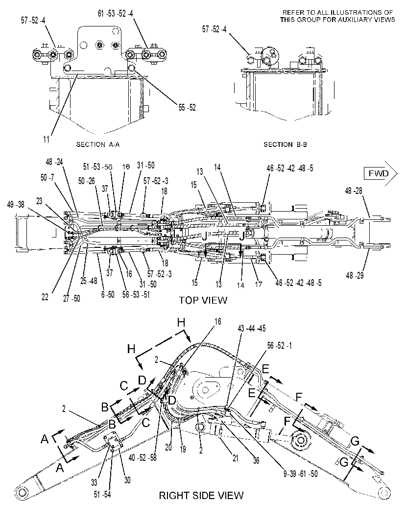 Трубопроводы стрелы 2534192 CAT