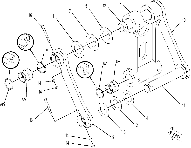 LINKAGE GP-FELLING HEAD 2354043 CAT