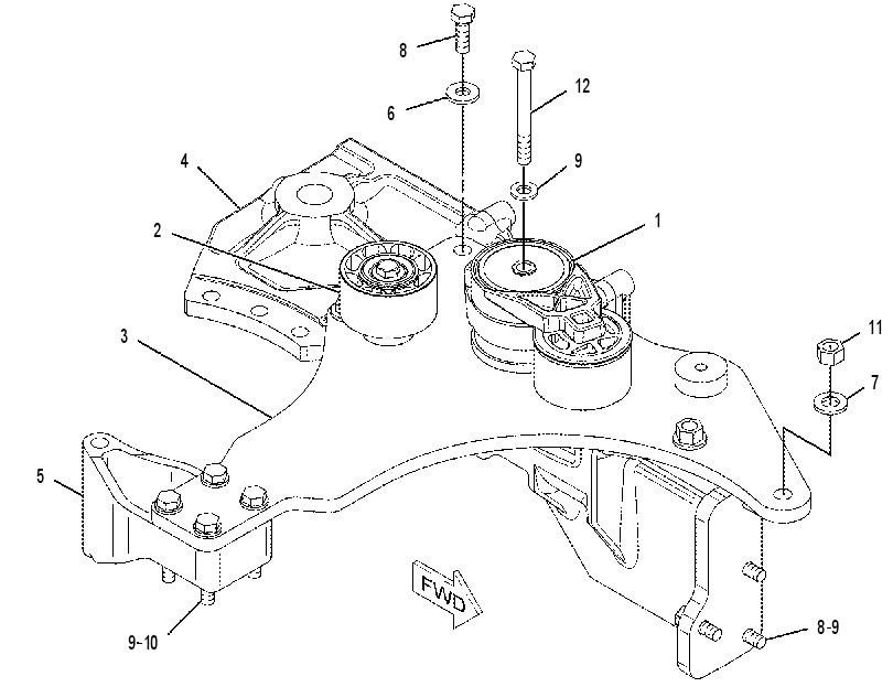 MOUNTING GP-BELT TENSIONER 2591898 CAT