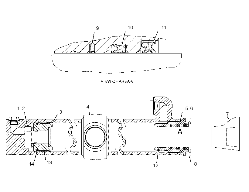 Цилиндр подъёма 6E1338 CAT