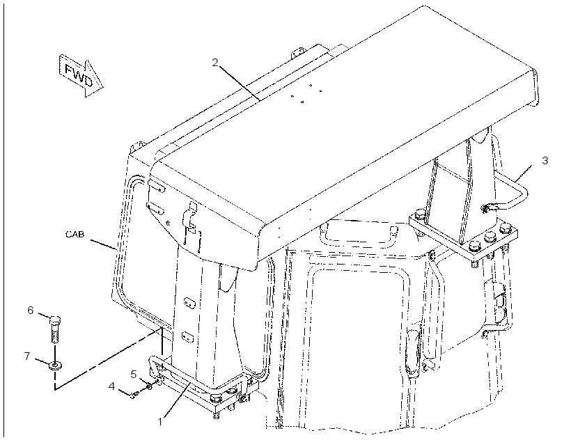 Каркас безопасности (ROPS) 2137067 CAT