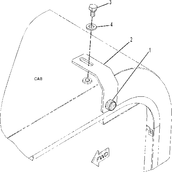 BRACKET GP-DOOR 1972702 CAT