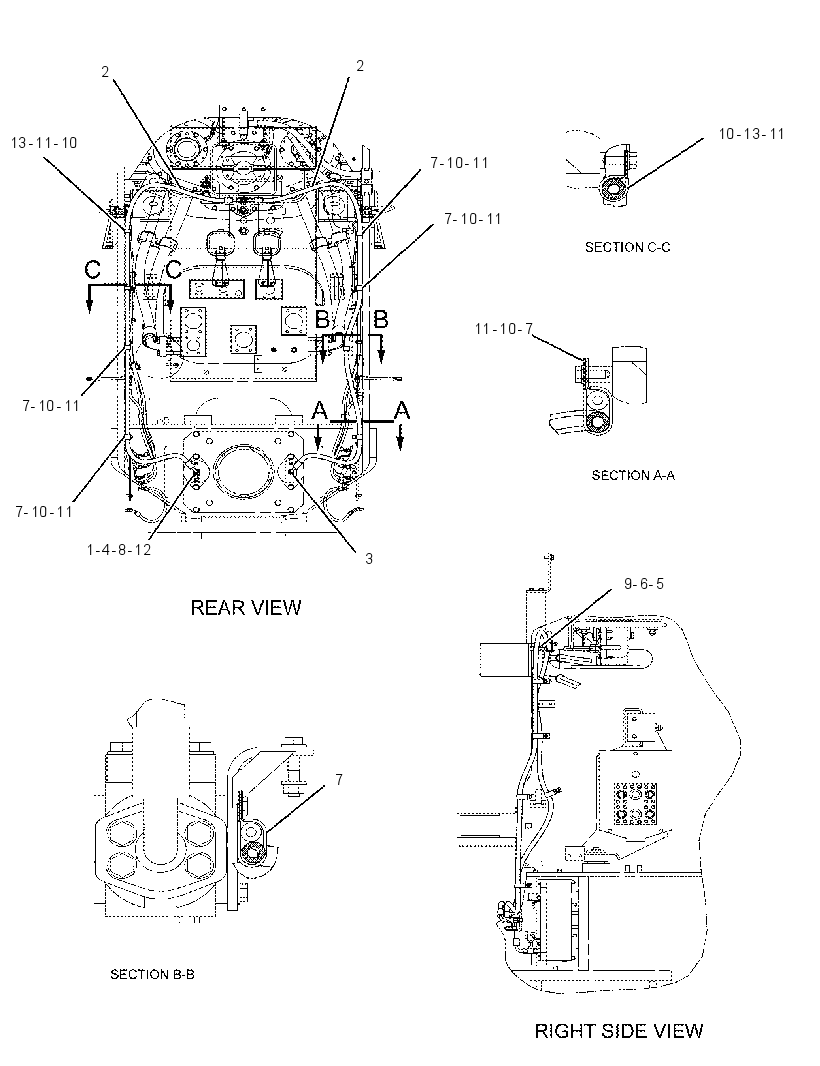 LINES GP-PARKING BRAKE 1053147 CAT