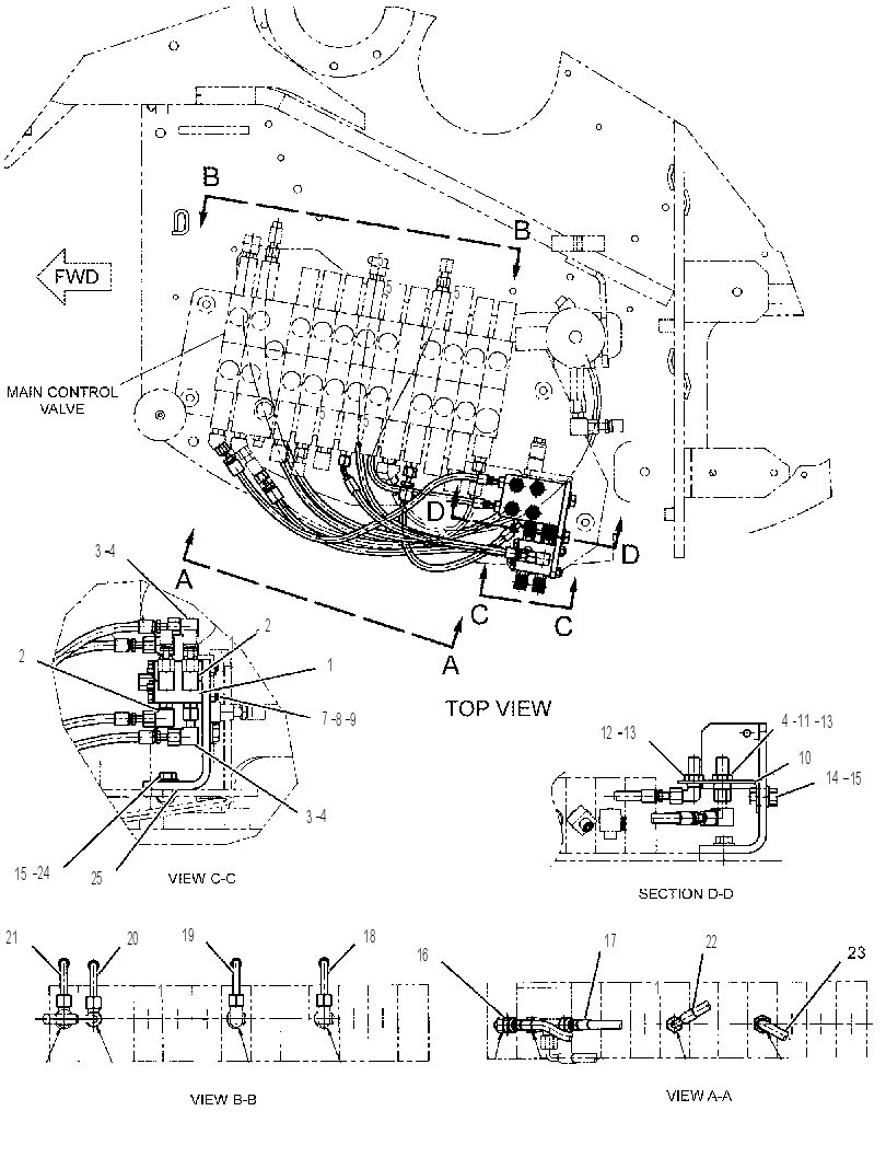Трубопроводы управляющие 1990495 CAT