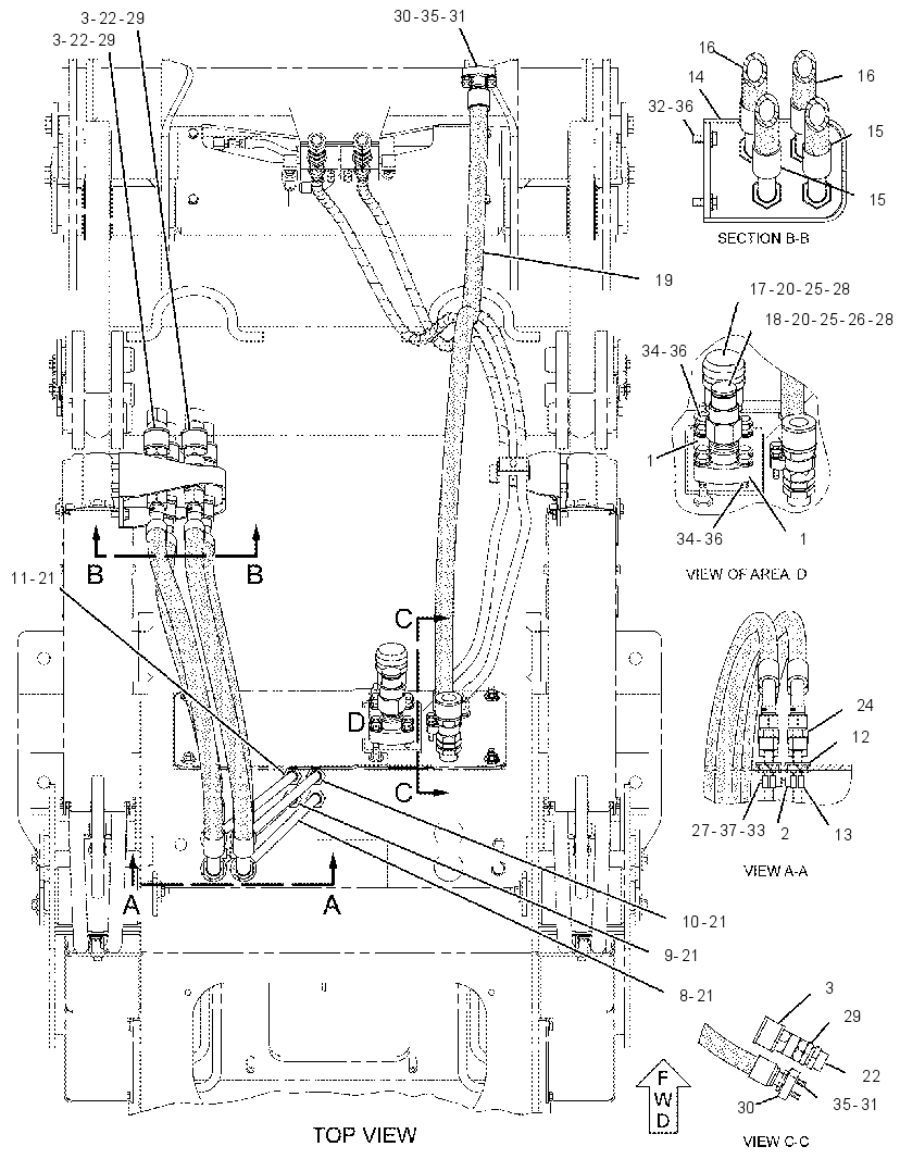 Трубопроводы передние 2413289 CAT