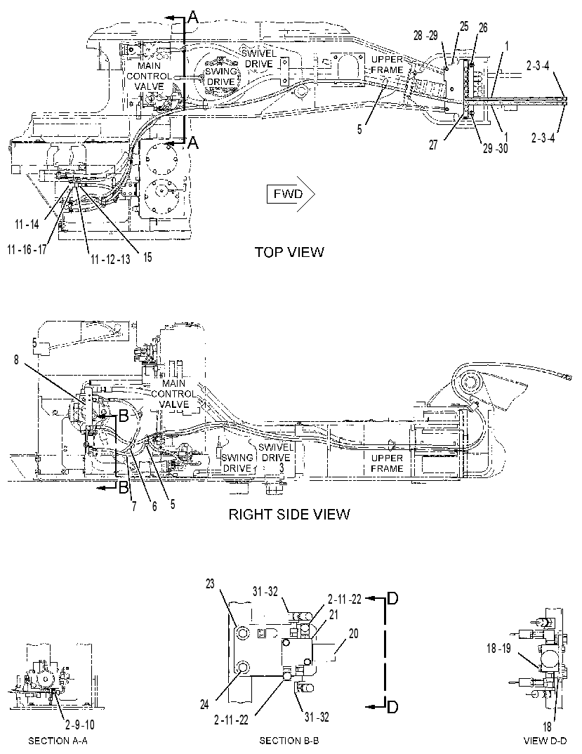 Трубопроводы передние 1999566 CAT