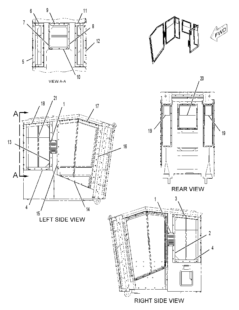 FRAME GP-WINDOW 2500861 CAT
