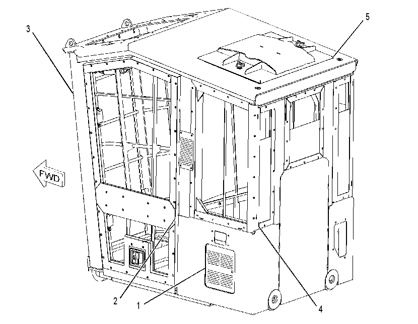 Кабина закрытая с ROPS 2385010 CAT
