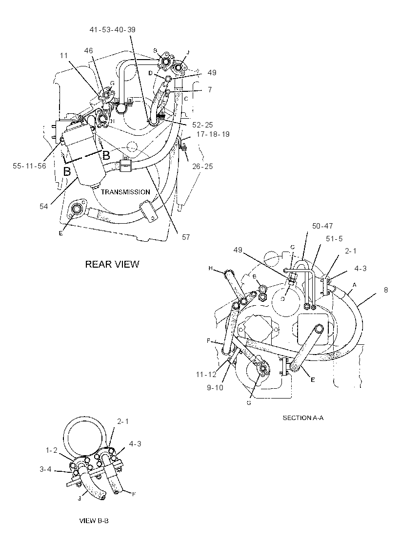 Трубопроводы масла трансмиссии 2T1667 CAT