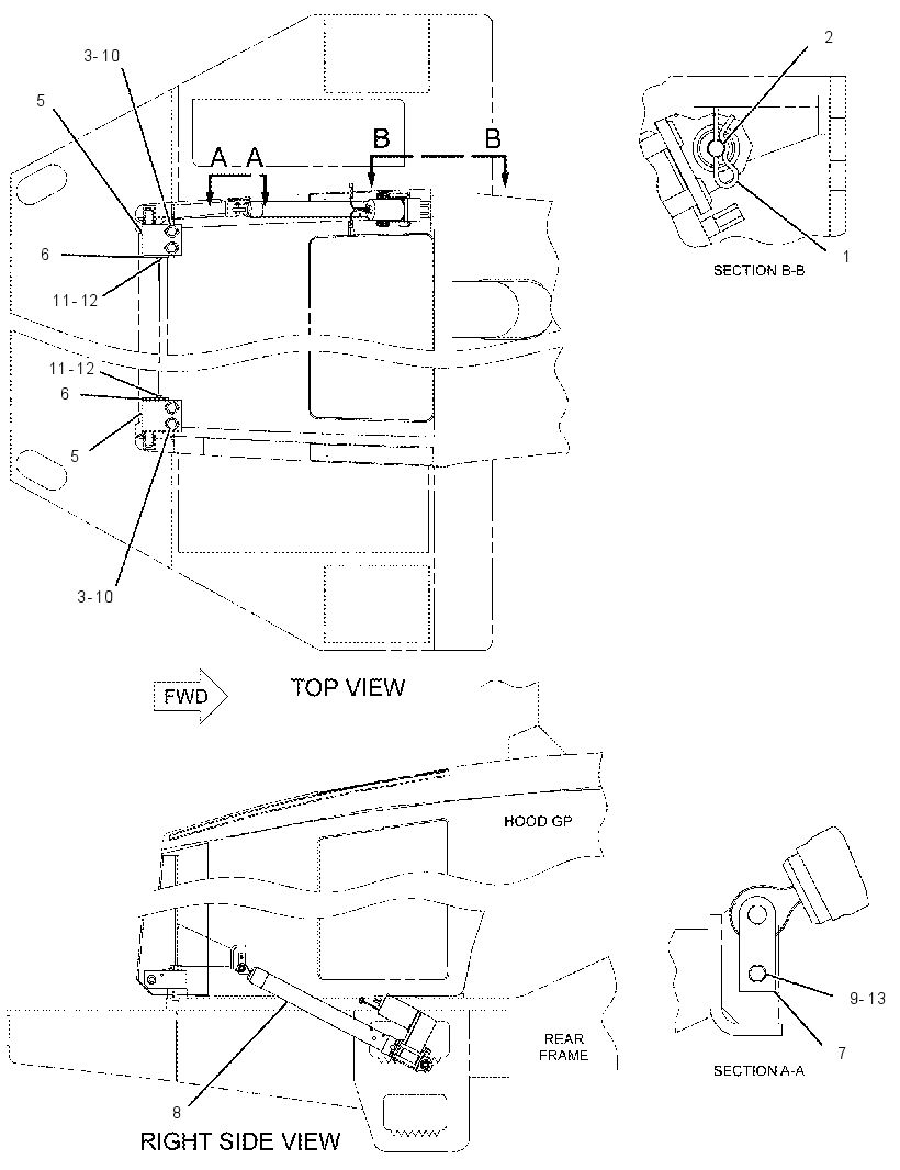 TILT GP-HOOD 1622893 CAT