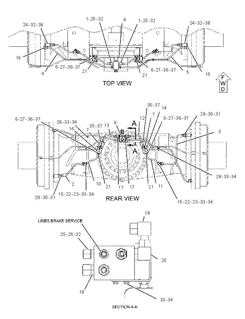 LINES GP-BRAKE COOLING 1384339 CAT