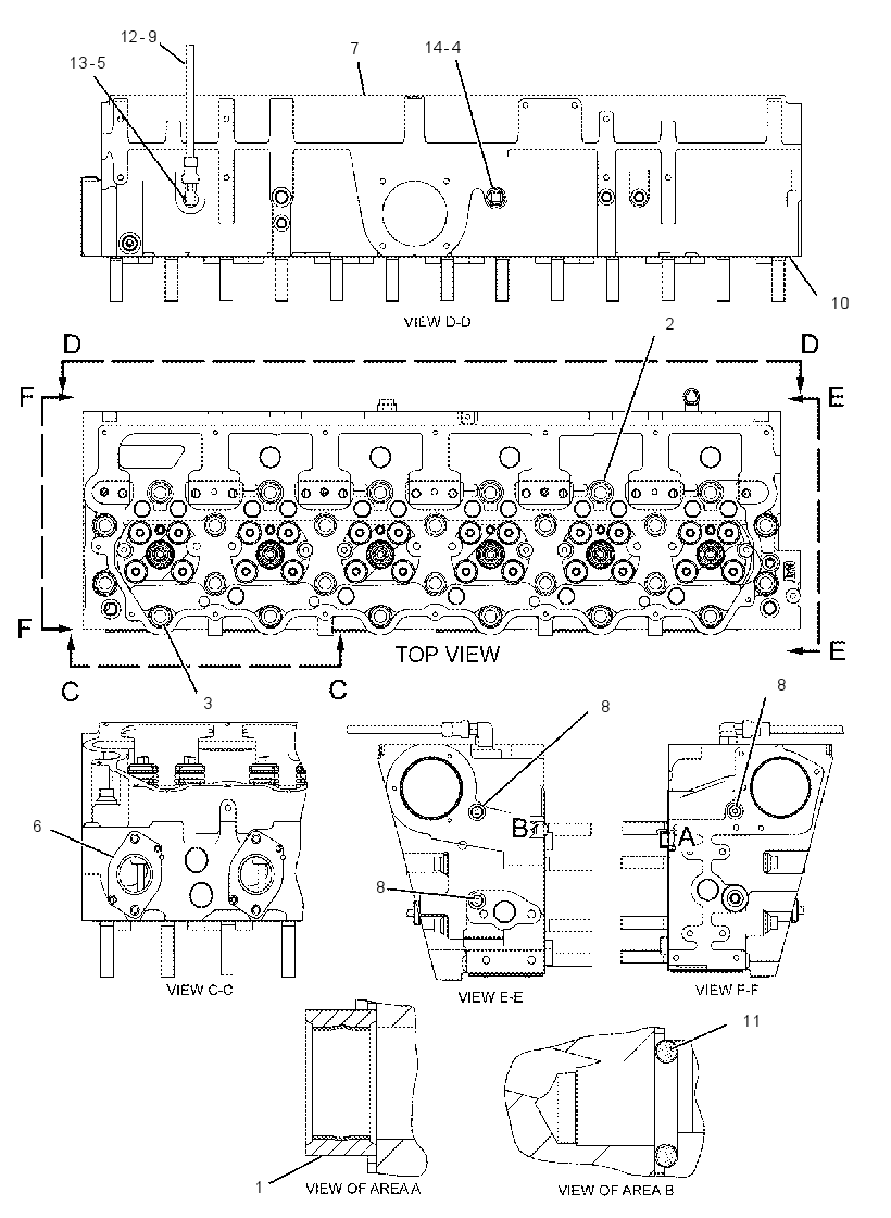 Головка блока цилиндров 2672063 CAT