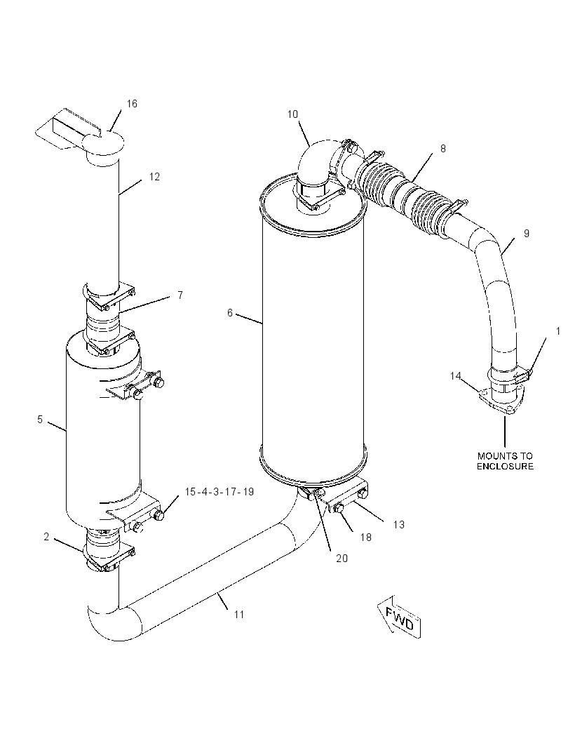 SILENCER GP-INLET 2665750 CAT