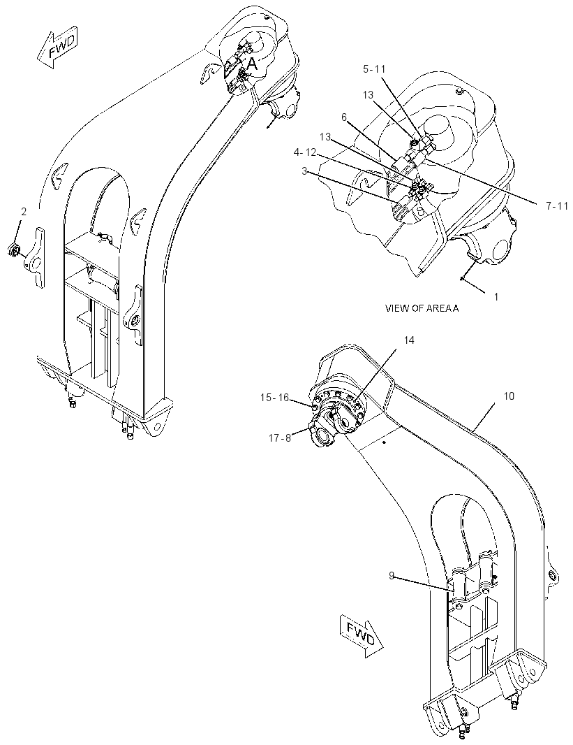 FRAME GP-GRAPPLE 2561149 CAT