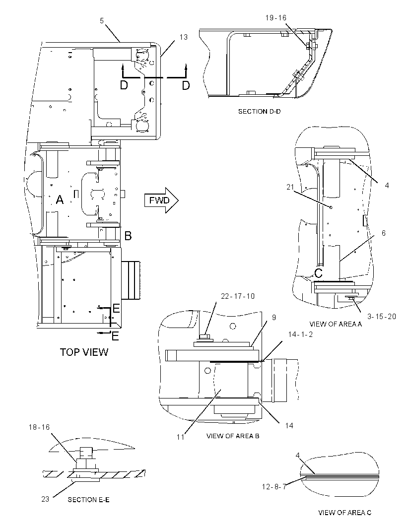 Рама верхняя 2316965 CAT