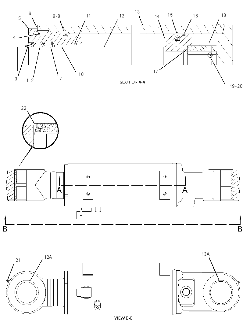 CYLINDER AND SEAL GP-BLADE 1913288 CAT
