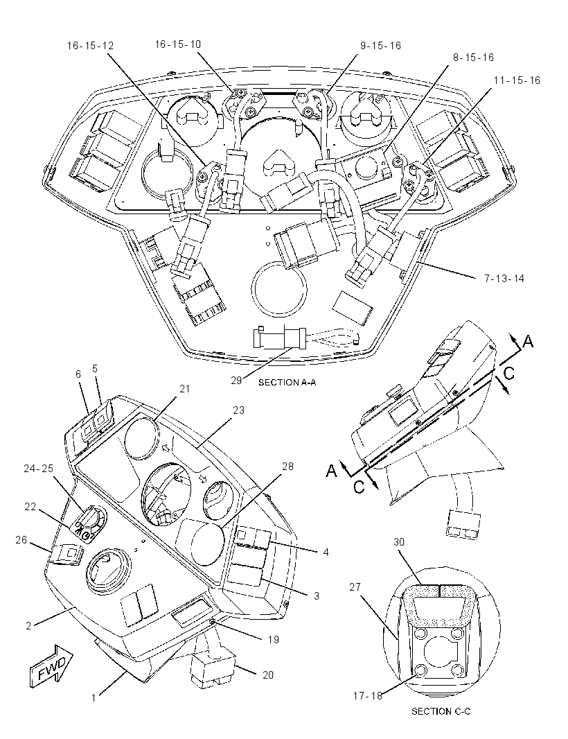 CONSOLE GP-INSTRUMENT 2660348 CAT