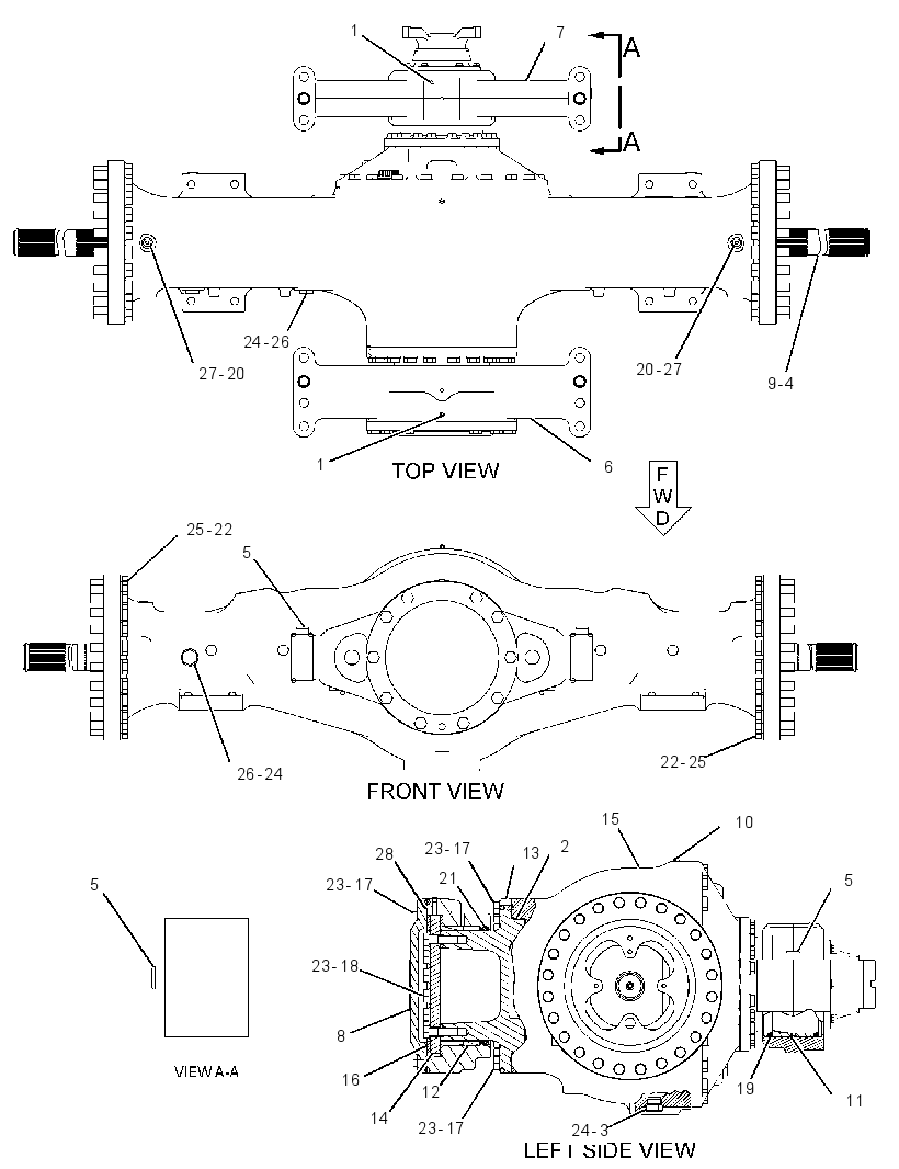 AXLE GP-OSCILLATING 2338640 CAT