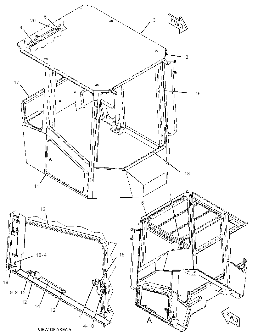 CANOPY GP-OPEN ROPS 2507775 CAT
