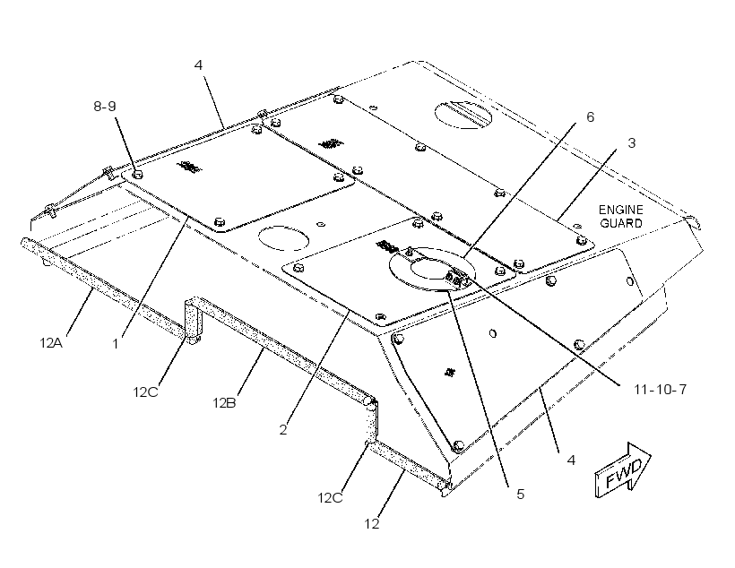 SEAL GP-HOOD 2263319 CAT