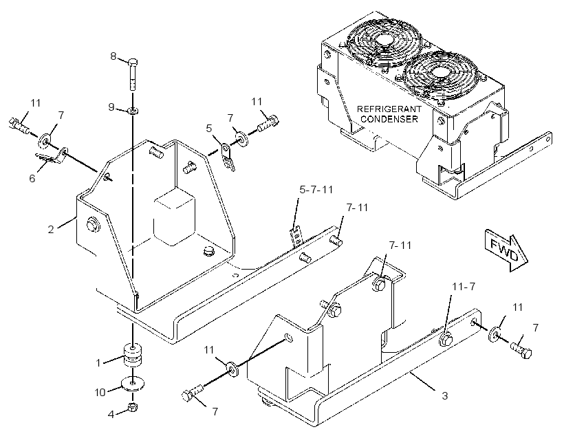 MOUNTING GP-CONDENSER 2183241 CAT