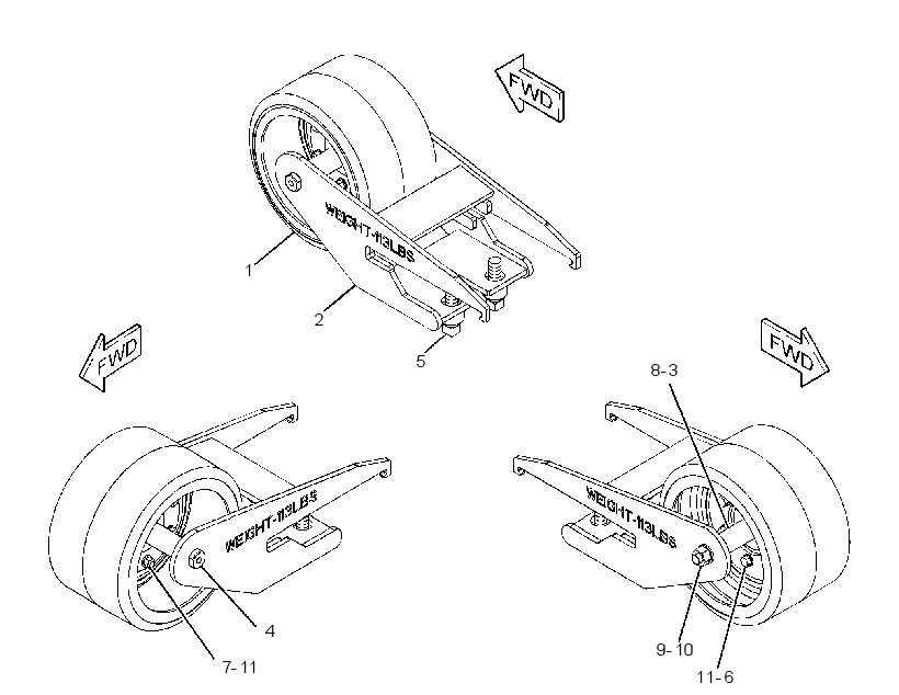 WHEEL GP-SUPPORT 2132859 CAT