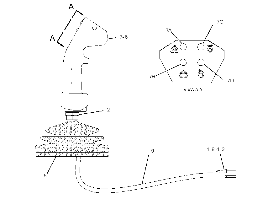 Управление джойстиком 1834485 CAT