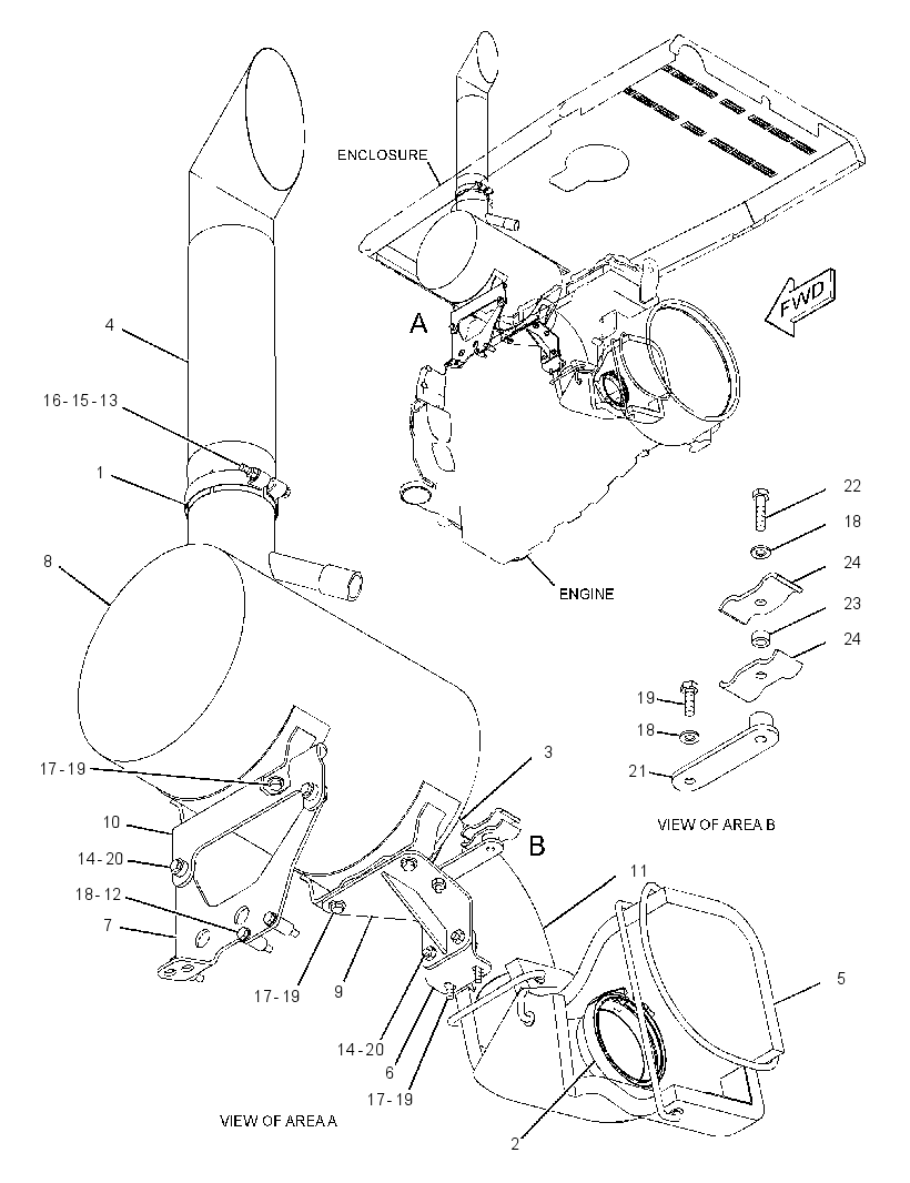 MUFFLER & MOUNTING GP 2125959 CAT