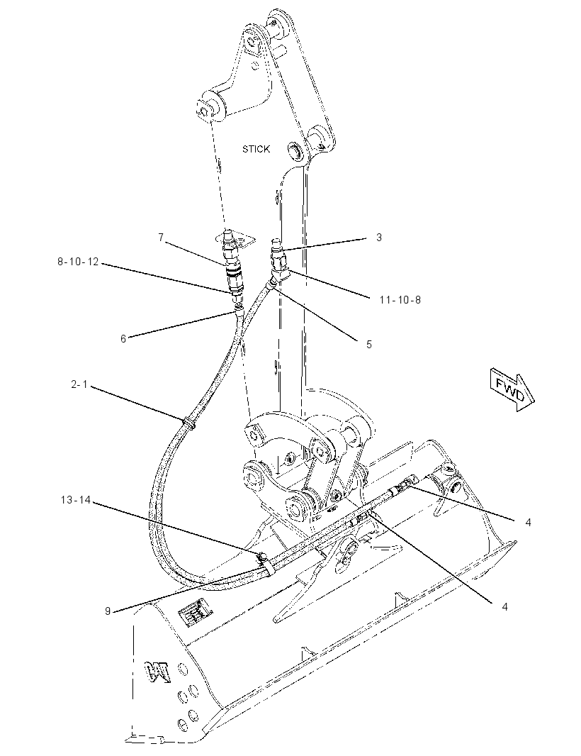 LINES GP-BUCKET TILT CYLINDER 2511912 CAT