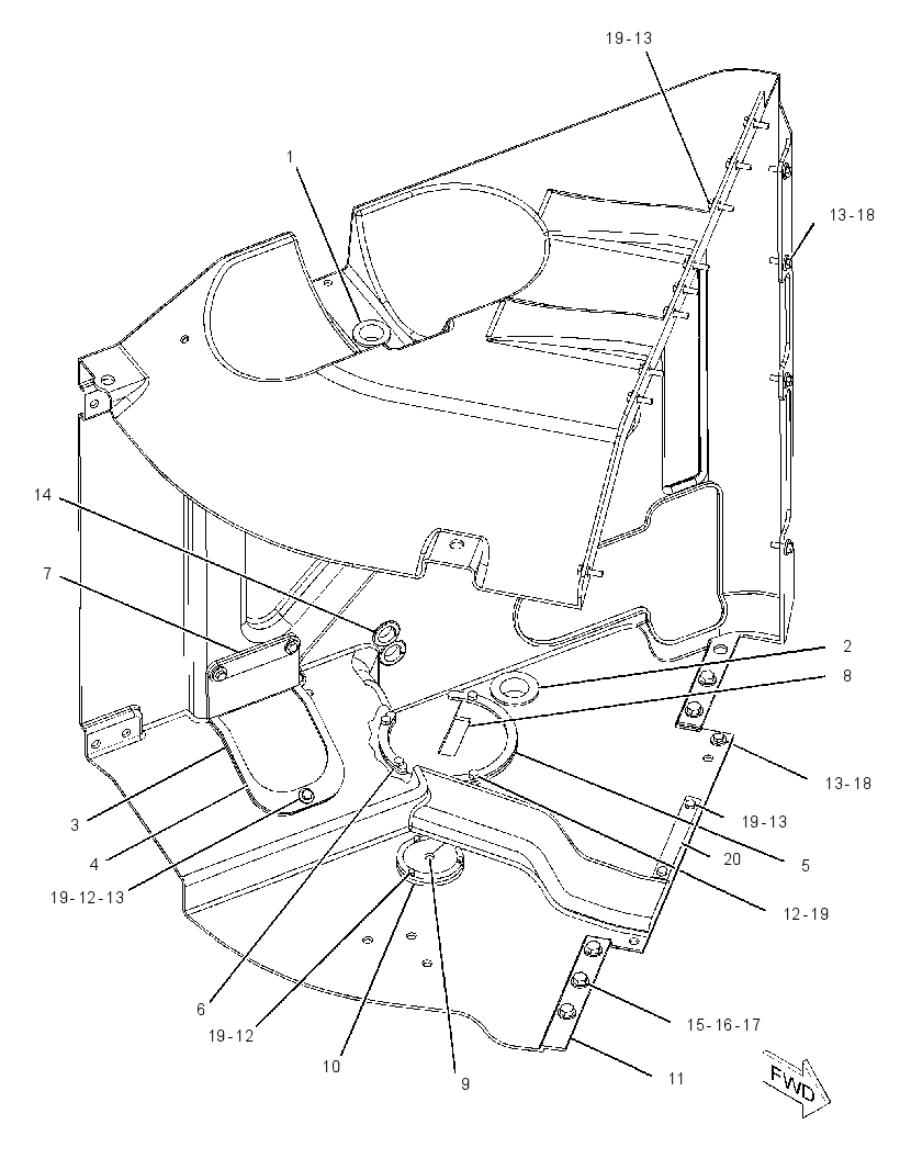 SHROUD GP-RADIATOR 2445814 CAT