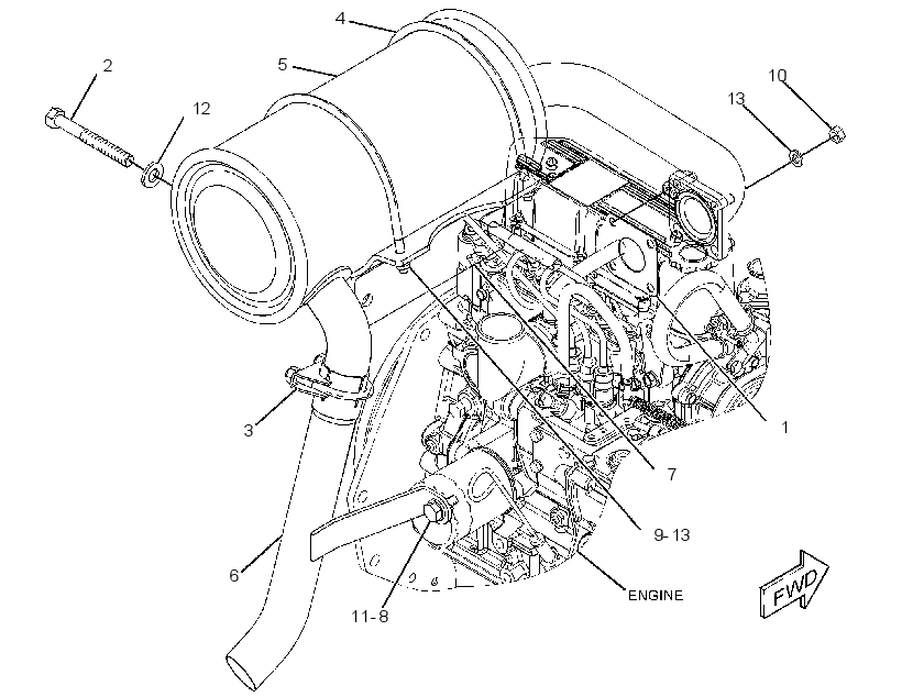 MUFFLER & MOUNTING GP 2403267 CAT