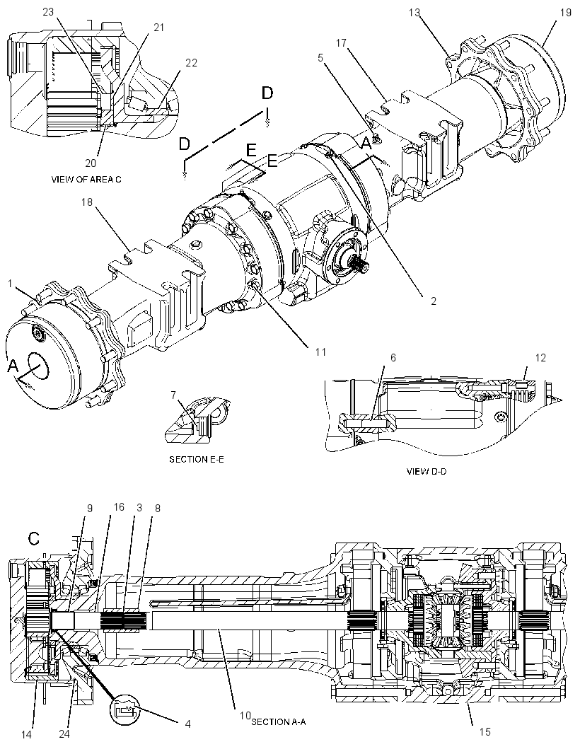AXLE GP-DRIVE 2024172 CAT