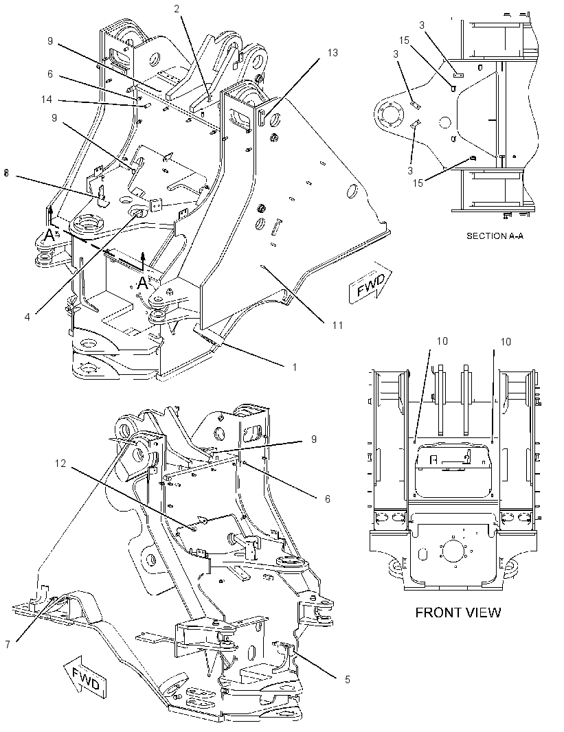 FRONT FRAME ASSEMBLY 1853642 CAT
