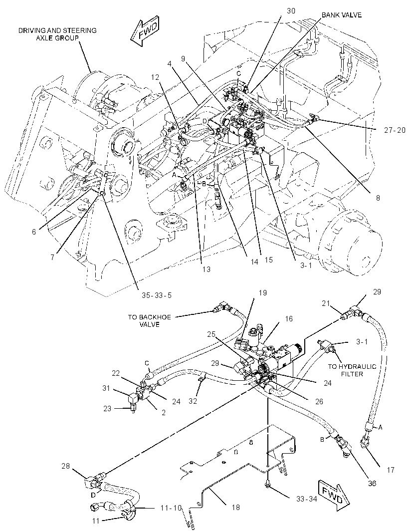 MANIFOLD & LINES GP-STEERING 2390112 CAT