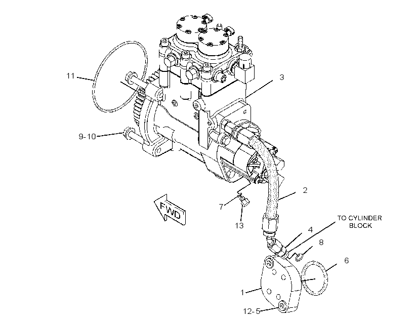 PUMP & MTG GP-FUEL INJECTION 2744836 CAT