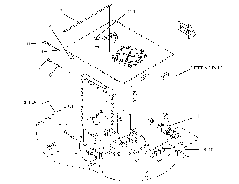MOUNTING GP-STEERING TANK 2404778 CAT