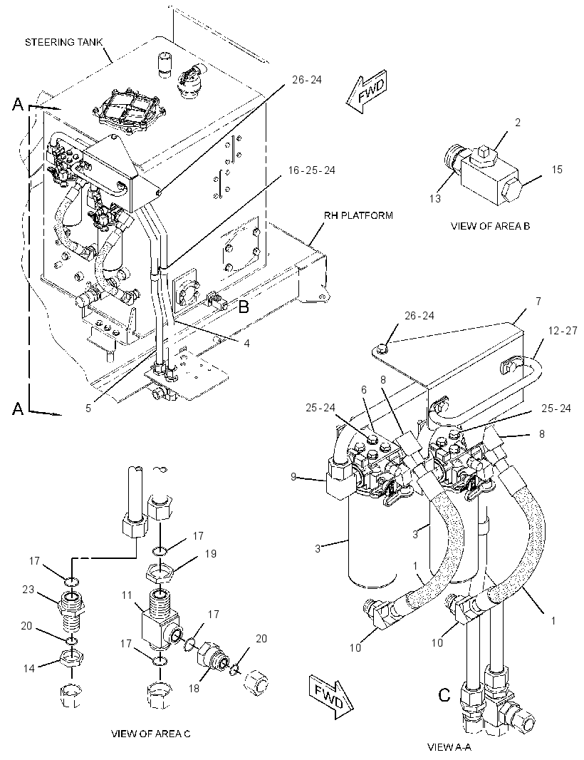 FILTER & LINES GP-STEERING 1936218 CAT