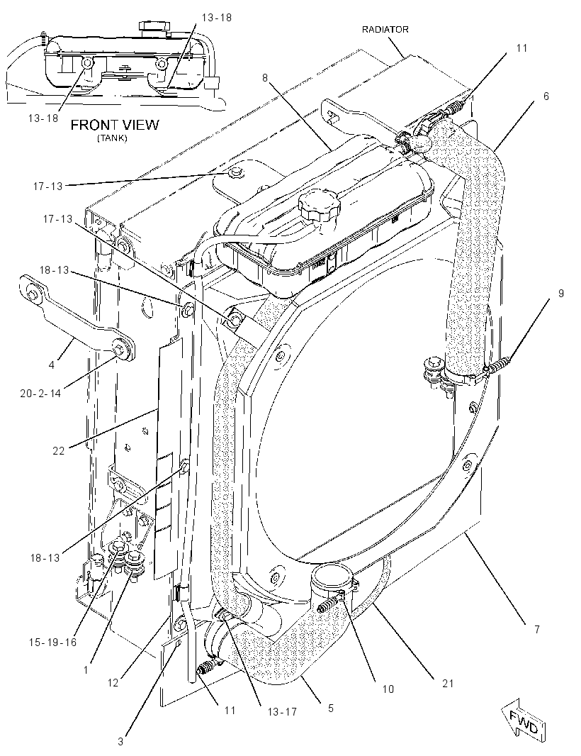 MOUNTING GP-RAD & OIL COOLER 2105951 CAT