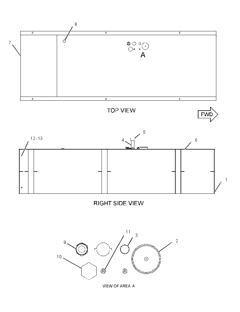 TANK & BASE AS-FUEL 2647160 CAT