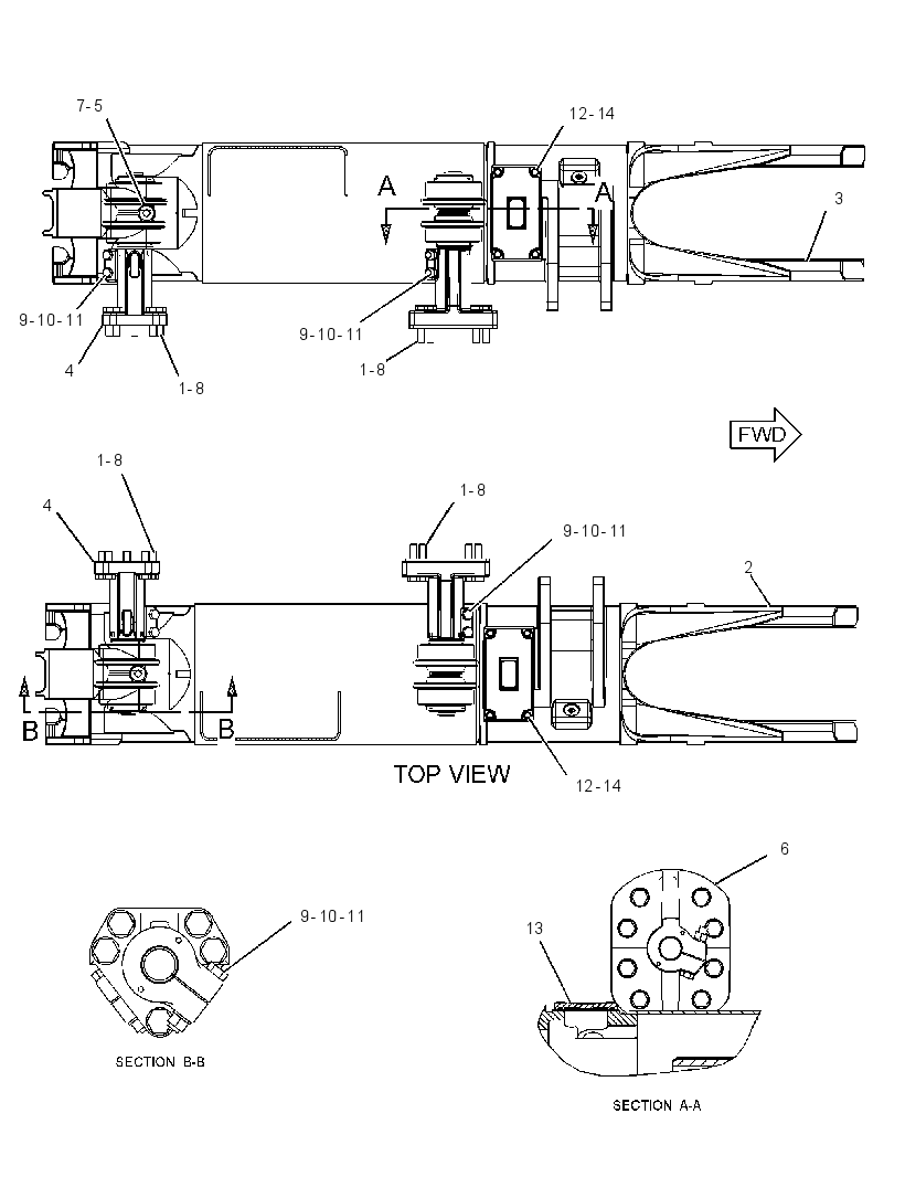 Рама опорных катков 1918181 CAT