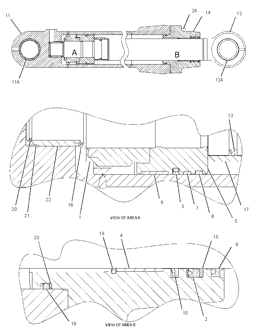 Цилиндр рукояти 1948410 CAT