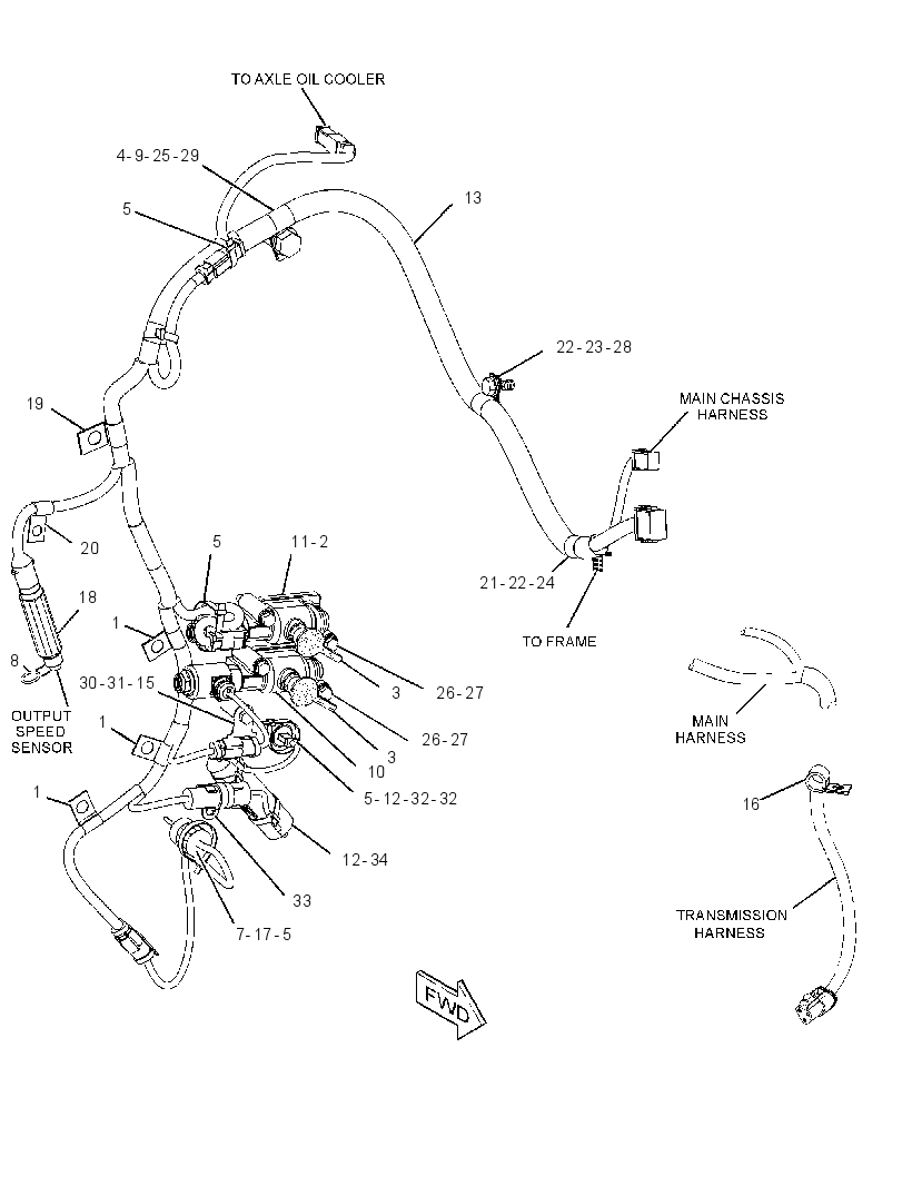 WIRING GP-POWER TRAIN 2275374 CAT